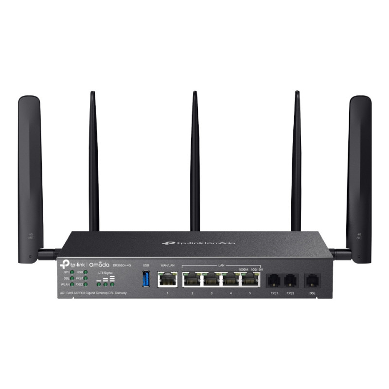 TP-Link Omada DR3650V-4G router wireless Gigabit Ethernet Dual-band (2.4 GHz/5 GHz) Nero TP-Link Omada DR3650V-4G router wireless Gigabit Ethernet Dual-band (2.4 GHz/5 GHz) Nero