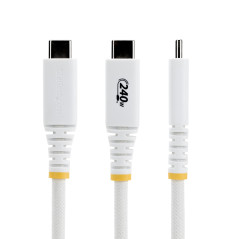 StarTech.com Cavo USB-C per ricarica 240W 5A PD EPR 1m, Ultra flessibile e resistente, USB 2.0, Cavo alimentazione laptop,