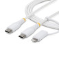 StarTech.com Cavo di Ricarica USB-C 2-in-1 Robusto da 1 m con Adattatore Lightning, 30W/60W (3A), Certificato Apple MFi, Guaina StarTech.com Cavo di Ricarica USB-C 2-in-1 Robusto da 1 m con Adattatore Lightning, 30W/60W (3A), Certificato Apple MFi, Guaina