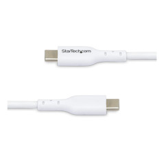 StarTech.com Cavo USB-C bianco da 1m, cavo di ricarica USB 2.0 Tipo-C per laptop, Power Delivery 60W 3A, rivestimento in TPE,