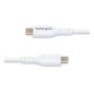 StarTech.com Cavo USB-C bianco da 1m, cavo di ricarica USB 2.0 Tipo-C per laptop, Power Delivery 60W 3A, rivestimento in TPE,