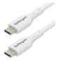 StarTech.com Cavo USB-C bianco da 2m, cavo di ricarica USB 2.0 Tipo-C per laptop, Power Delivery 60W 3A, rivestimento in TPE, StarTech.com Cavo USB-C bianco da 2m, cavo di ricarica USB 2.0 Tipo-C per laptop, Power Delivery 60W 3A, rivestimento in TPE,