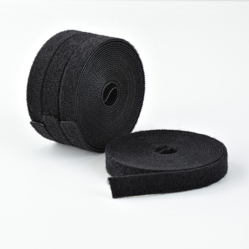 StarTech.com 4 Rotoli di Nastro a Strappo da 4,6 m, Larghezza 12,7 mm, Nero, Fascette per Cavi Riutilizzabili Tagliabili a
