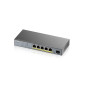 Zyxel GS1350-6HP-EU0101F switch di rete Gestito L2 Gigabit Ethernet (10/100/1000) Supporto Power over Ethernet (PoE) Grigio Zyxel GS1350-6HP-EU0101F switch di rete Gestito L2 Gigabit Ethernet (10/100/1000) Supporto Power over Ethernet (PoE) Grigio