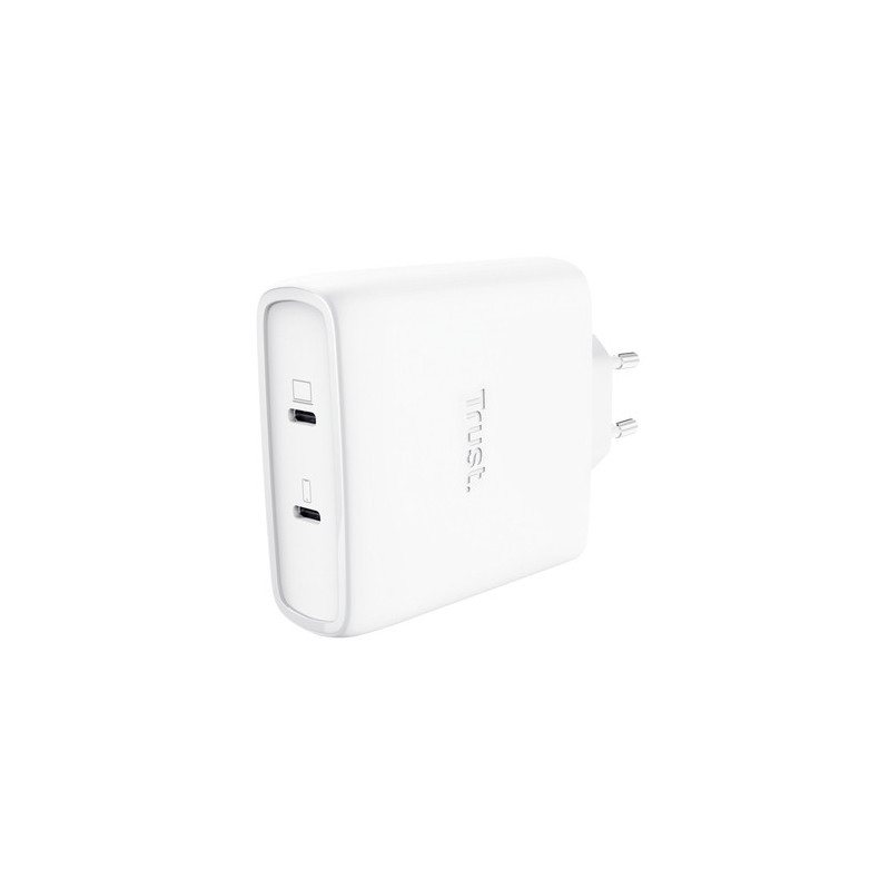 Trust Maxo Caricabatteria a 2 porte USB-C GaN da 100 W Trust Maxo Caricabatteria a 2 porte USB-C GaN da 100 W