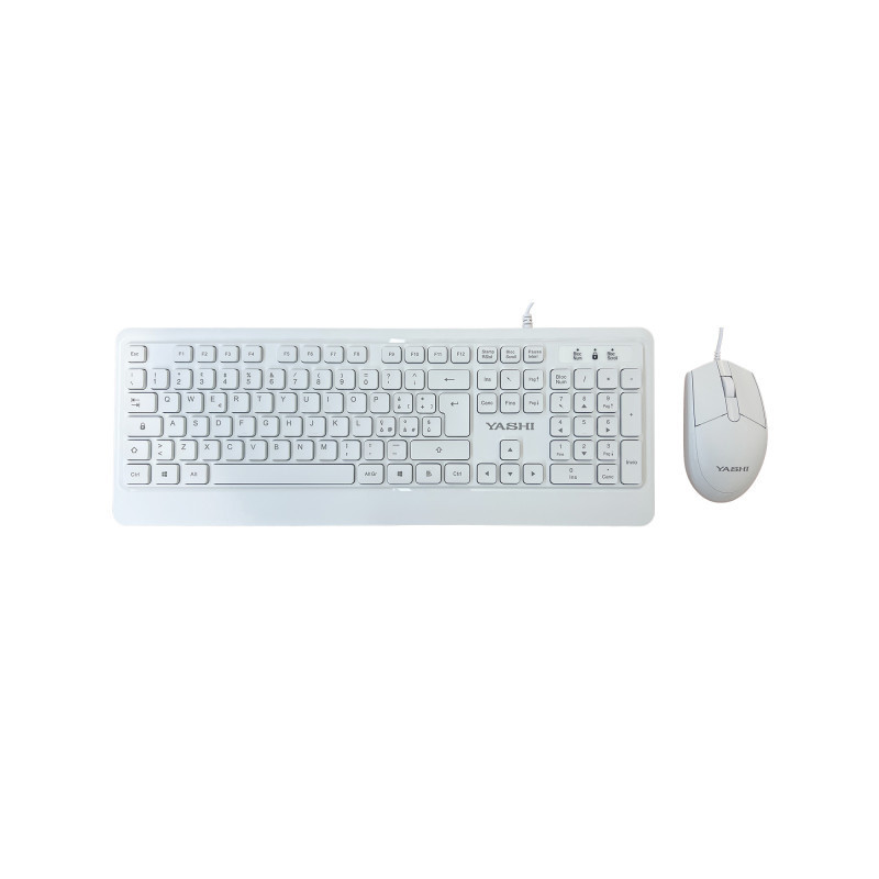 YASHI MY540 tastiera Mouse incluso Casa/ufficio USB QWERTY Bianco YASHI MY540 tastiera Mouse incluso Casa/ufficio USB QWERTY Bianco