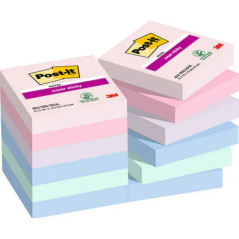 Post-It 7100290159 pouch autoadesiva Quadrato Blu, Verde, Lavanda, Rosa, Viola 90 fogli Autoadesivo