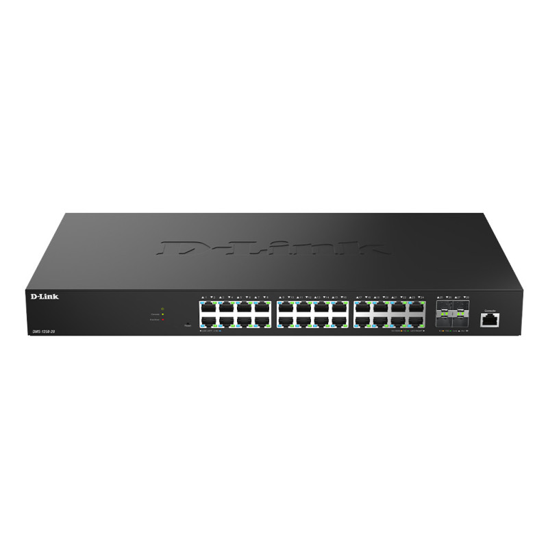 D-Link DMS-1250-28/E switch di rete Gestito L2 2.5G Ethernet (100/1000/2500) Nero D-Link DMS-1250-28/E switch di rete Gestito L2 2.5G Ethernet (100/1000/2500) Nero