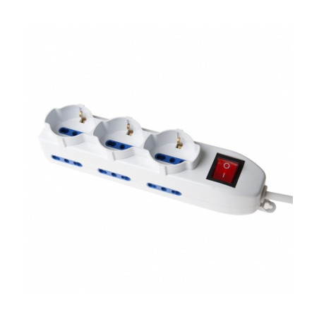 Vultech Multipresa bipasso 9 posti con tasto ON/OFF 16A