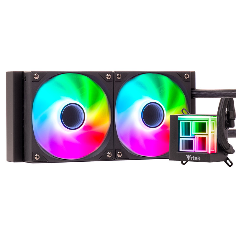 itek HYDRO CUBE 240B Processore Kit di raffreddamento a liquido 12 cm Nero 1 pz itek HYDRO CUBE 240B Processore Kit di raffreddamento a liquido 12 cm Nero 1 pz