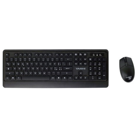 YASHI MY537 tastiera Mouse incluso Casa RF Wireless QWERTY Inglese britannico Nero