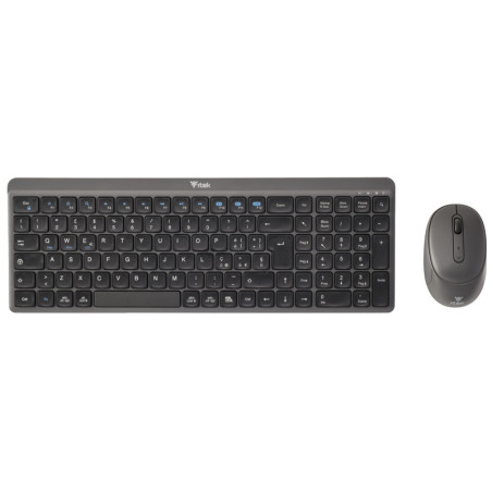 itek DEC WS01 tastiera Mouse incluso Universale RF senza fili + Bluetooth QWERTY Inglese, Italiano Nero, Grigio