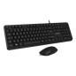 Vultech KM-811 tastiera Mouse incluso Ufficio USB QWERTY Italiano Nero