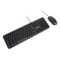 Vultech KM-811 tastiera Mouse incluso Ufficio USB QWERTY Italiano Nero