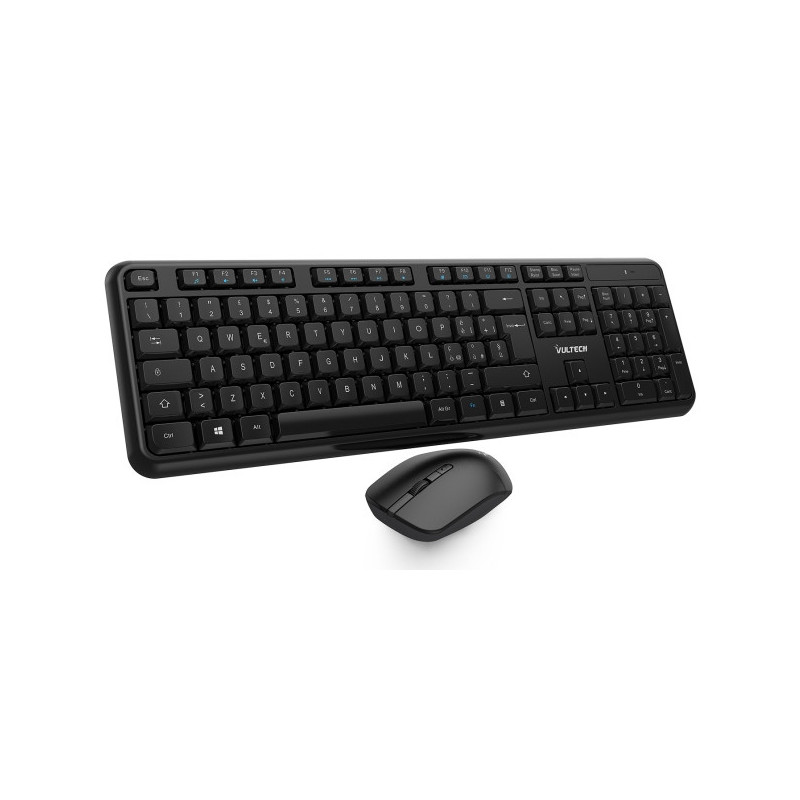 Vultech KM-811W tastiera Mouse incluso Ufficio Wireless a RF + USB QWERTY Italiano Nero Vultech KM-811W tastiera Mouse incluso Ufficio Wireless a RF + USB QWERTY Italiano Nero