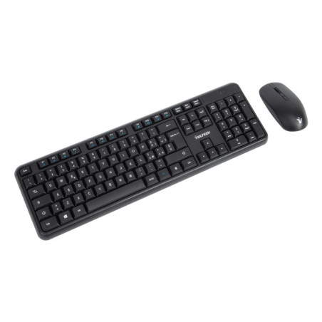 Vultech KM-811W tastiera Mouse incluso Ufficio Wireless a RF + USB QWERTY Italiano Nero