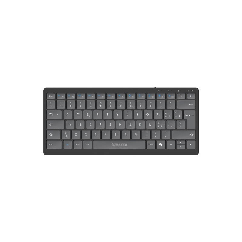 Vultech KEY-601WBT tastiera Ufficio USB + RF Wireless + Bluetooth QWERTY Italiano Nero Vultech KEY-601WBT tastiera Ufficio USB + RF Wireless + Bluetooth QWERTY Italiano Nero
