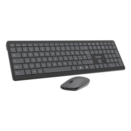 Vultech KM-851W tastiera Mouse incluso Ufficio Wireless a RF + USB QWERTY Italiano Nero