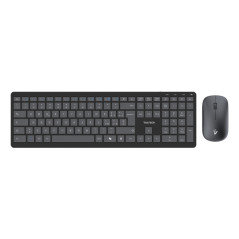 Vultech KM-851W tastiera Mouse incluso Ufficio Wireless a RF + USB QWERTY Italiano Nero