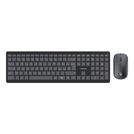 Vultech KM-851W tastiera Mouse incluso Ufficio Wireless a RF + USB QWERTY Italiano Nero