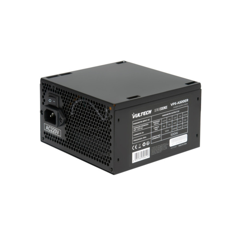 Vultech VPS-A500ER alimentatore per computer 500 W 24-pin ATX ATX Nero Vultech VPS-A500ER alimentatore per computer 500 W 24-pin ATX ATX Nero