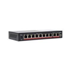 Vultech Security Switch PoE+ Gigabit 8 porte 10/100/1000 GE + 2 porte Uplink 10/100/1000 GE 120W AI SMART