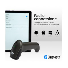 Vultech Barcode Wireless 2,4 Ghz Bluetooth LASER 1D