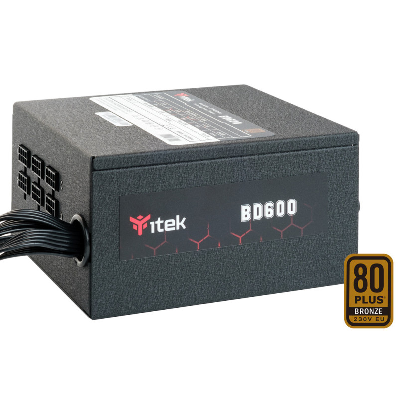 itek BD600 alimentatore per computer 600 W 24-pin ATX ATX Nero itek BD600 alimentatore per computer 600 W 24-pin ATX ATX Nero