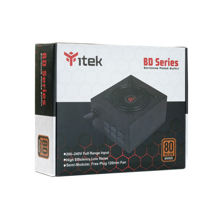 itek BD700 alimentatore per computer 700 W 24-pin ATX ATX Nero