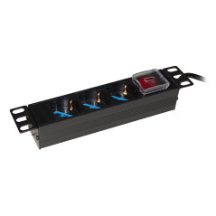 LINK MULTIPRESA 3 PRESE ITA SCHUKO PER ARMADI 10" CON CAVO SPINA ITALIANA E INTERRUTTORE