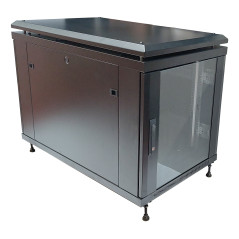LINK ARMADIO RACK 19" 12 UNITA' (A)700X (L)600 X PROFONDITA' 800 MM. COLORE NERO PORTA VETRO