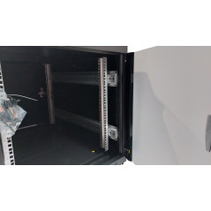 LINK ARMADIO RACK 19" 12 UNITA' (A)700X (L)600 X PROFONDITA' 800 MM. COLORE NERO PORTA VETRO