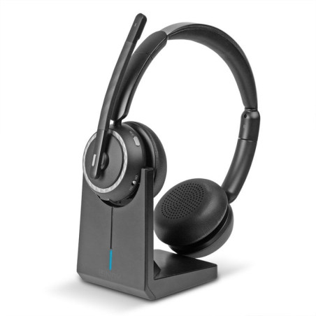 Lindy L118 Auricolare Wireless A Padiglione Ufficio USB tipo-C Bluetooth Base di ricarica Nero