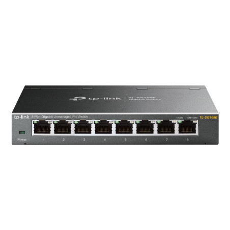 TP-Link TL-SG108E switch di rete Gestito L2 Gigabit Ethernet (10 100 1000) Nero