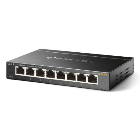 TP-Link TL-SG108E switch di rete Gestito L2 Gigabit Ethernet (10/100/1000) Nero