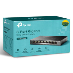 TP-Link TL-SG108E switch di rete Gestito L2 Gigabit Ethernet (10 100 1000) Nero