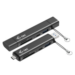 i-tec USB-C USB-A Dongle SD, TF and 2x USB (1x USB-A, 1x USB-C)