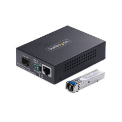 StarTech.com MCM1110SMLC20 convertitore multimediale di rete 2000 Mbit s 1310 nm Modalità singola Nero