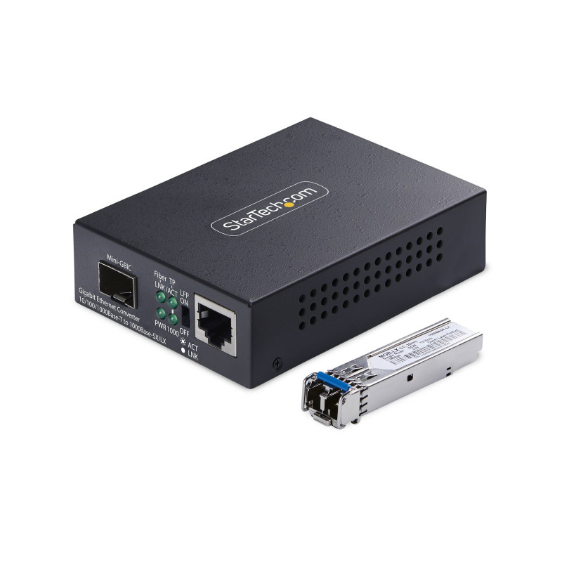 StarTech.com MCM1110SMLC20 convertitore multimediale di rete 2000 Mbit/s 1310 nm Modalità singola Nero