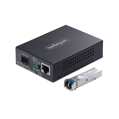 StarTech.com MCM1110SMLC20 convertitore multimediale di rete 2000 Mbit s 1310 nm Modalità singola Nero