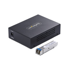 StarTech.com MCM1110SMLC20 convertitore multimediale di rete 2000 Mbit/s 1310 nm Modalità singola Nero