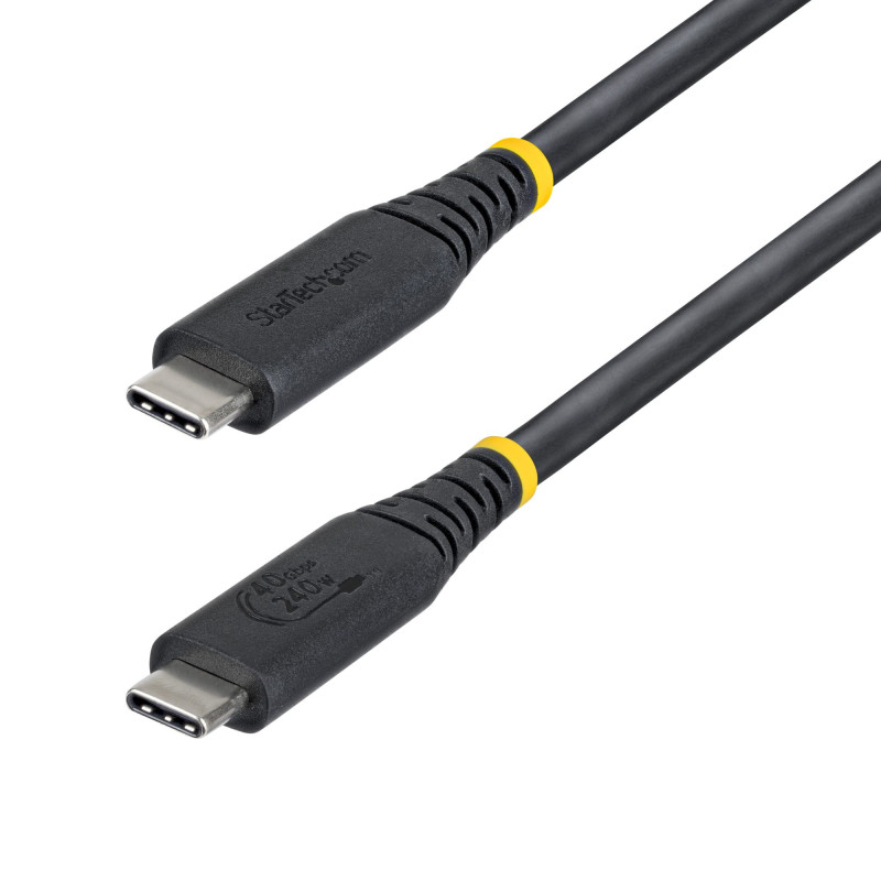 StarTech.com Cavo USB4 da 50cm, 40 Gbps, Cavo USB-C certificato USB-IF, 240W PD, 8K 60Hz / 4K 240 Hz DP2.1 DP40, Rivestimento StarTech.com Cavo USB4 da 50cm, 40 Gbps, Cavo USB-C certificato USB-IF, 240W PD, 8K 60Hz / 4K 240 Hz DP2.1 DP40, Rivestimento