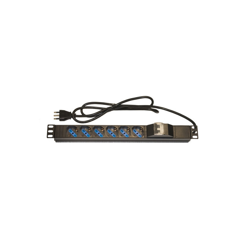 Tecnoware FRA18040 unità di distribuzione dell'energia (PDU) 6 presa(e) AC 1U Nero Tecnoware FRA18040 unità di distribuzione dell'energia (PDU) 6 presa(e) AC 1U Nero