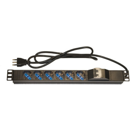 Tecnoware FRA18040 unità di distribuzione dell'energia (PDU) 6 presa(e) AC 1U Nero