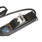 Tecnoware FRA18040 unità di distribuzione dell'energia (PDU) 6 presa(e) AC 1U Nero Tecnoware FRA18040 unità di distribuzione dell'energia (PDU) 6 presa(e) AC 1U Nero