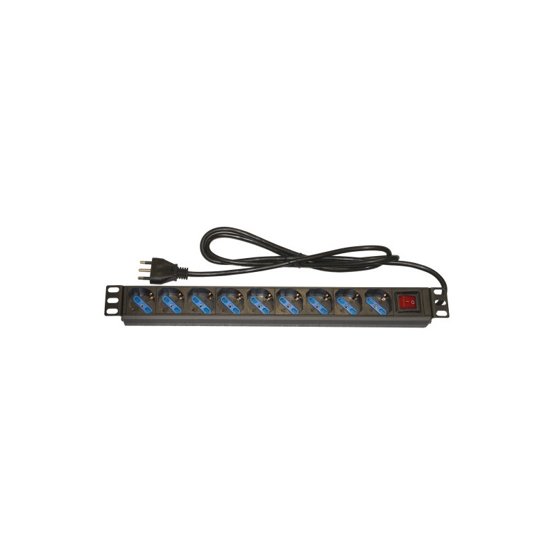 Tecnoware FRA18042 unità di distribuzione dell'energia (PDU) 9 presa(e) AC 1U Nero Tecnoware FRA18042 unità di distribuzione dell'energia (PDU) 9 presa(e) AC 1U Nero