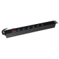 Tecnoware FRA18043 unità di distribuzione dell'energia (PDU) 9 presa(e) AC 1U Nero Tecnoware FRA18043 unità di distribuzione dell'energia (PDU) 9 presa(e) AC 1U Nero