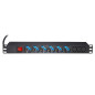 Tecnoware FRA18043 unità di distribuzione dell'energia (PDU) 9 presa(e) AC 1U Nero Tecnoware FRA18043 unità di distribuzione dell'energia (PDU) 9 presa(e) AC 1U Nero
