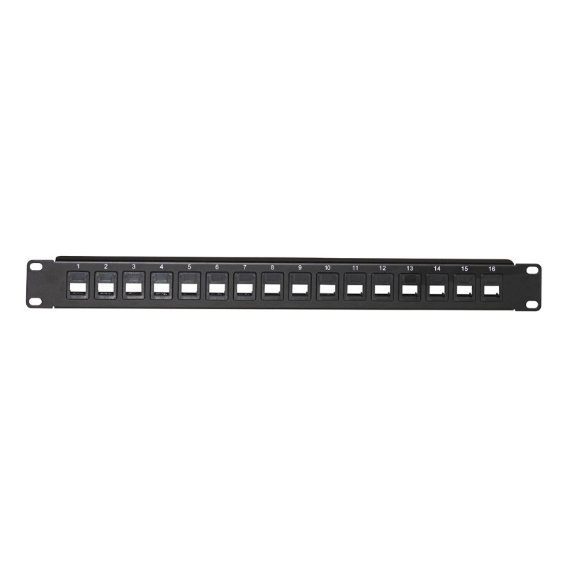 LINK PANNELLO PATCH VUOTO COLORE NERO 16 PORTE LINK PANNELLO PATCH VUOTO COLORE NERO 16 PORTE