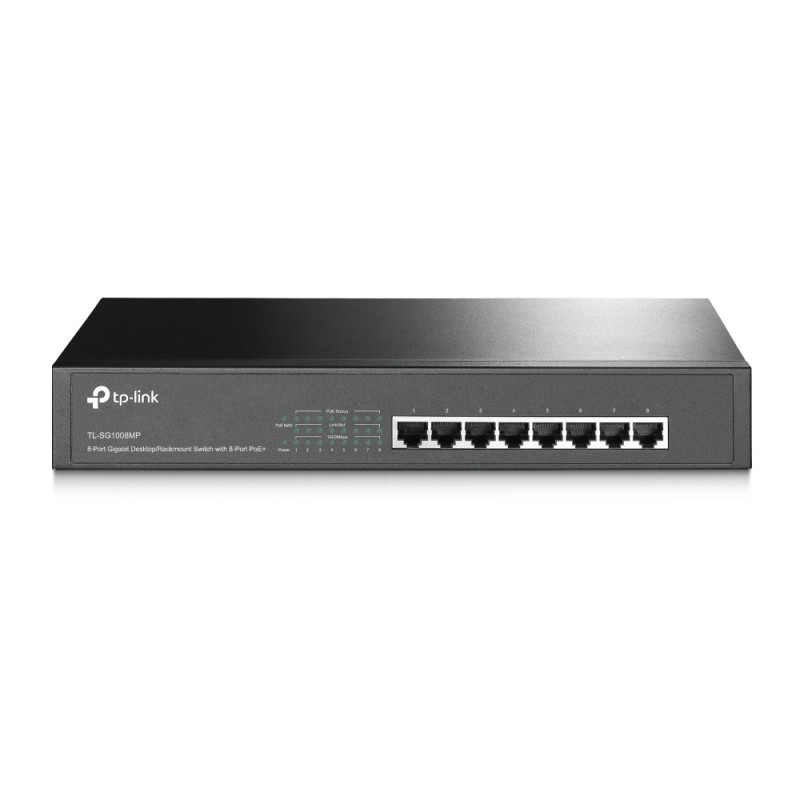 TP-Link TL-SG1008MP switch di rete Non gestito Gigabit Ethernet (10/100/1000) Supporto Power over Ethernet (PoE) Nero TP-Link TL-SG1008MP switch di rete Non gestito Gigabit Ethernet (10/100/1000) Supporto Power over Ethernet (PoE) Nero